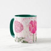 Roze Bloemen  Stijl Mok Cup (Voorkant links)