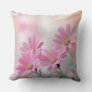 Roze bloemen – Stijlvol bloemen decoratief kussen