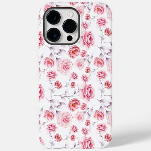 roze bloemen, stijlvol Case-Mate iPhone case (Achterkant)