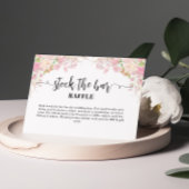 Roze Bloemen Stock de bar Vrijgezellenfeest Informatiekaartje