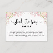 Roze Bloemen Stock de bar Vrijgezellenfeest Informatiekaartje (Voorkant)