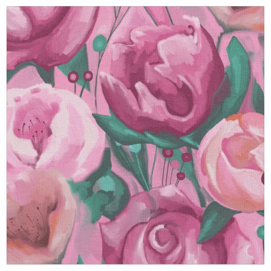 Roze bloemen stof (Close Up)