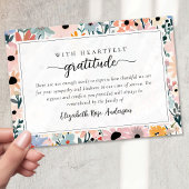  roze bloemen sympathie begrafenis bedankkaart