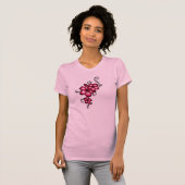Roze bloemen t-shirt (Voorkant volledig)