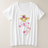 Roze bloemen T-shirt (Design voorkant)