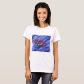 Roze bloemen t-shirt (Voorkant volledig)