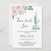 Roze Bloemen Taco 'Over Liefde Koppels Douche Kaart (Voorkant)