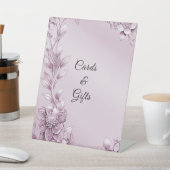 Roze Bloemen Tafelblad Tekenen Reclamebord Met Voetstuk (Insitu)