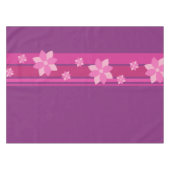 Roze bloemen tafelkleed (Voorkant (Horizontaal))