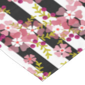 Roze bloemen tafelkleed (Gekanteld)