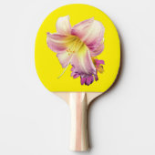 Roze bloemen tafeltennisbatje (Achterkant)
