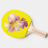 Roze bloemen tafeltennisbatje (Zijkant)