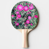 Roze bloemen tafeltennisbatje (Achterkant)