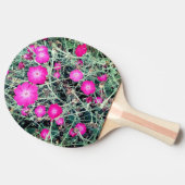 Roze bloemen tafeltennisbatje (Zijkant)