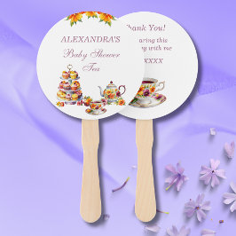Roze Bloemen Tea Party Baby shower Hand Fan Handwaaier