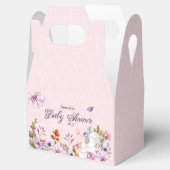 Roze Bloemen Tea Party Thema Baby shower Bedankdoosjes (Geopend)