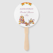 Roze Bloemen Tea Party Vrijgezellenfeest Hand Fan Handwaaier (Voorkant)