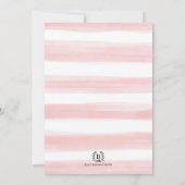 Roze Bloemen Teddybeer Ballonnen Meisje Baby showe Kaart (Achterkant)