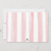 Roze Bloemen Teddybeer Meisje 1e Verjaardagsfeest Kaart (Achterkant)