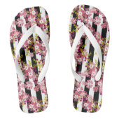 Roze bloemen teenslippers (Voetbed)