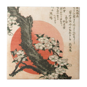 Roze bloemen tegeltje