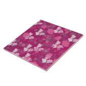 roze bloemen tegeltje (Zijkant)