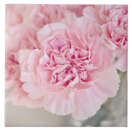 Roze bloemen tegeltje