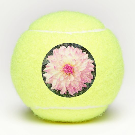 Roze bloemen tennisballen (Voorkant)
