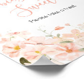 Roze Bloemen Thee voor Twee Baby's Zijn Zoet Poster (Hoek)