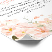 Roze Bloemen Thee voor Twee Late Night Luiers Poster (Hoek)