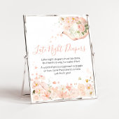 Roze Bloemen Thee voor Twee Late Night Luiers Poster