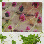 Roze bloemen theedoek (Gevouwen)