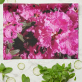 Roze bloemen theedoek (Gevouwen)