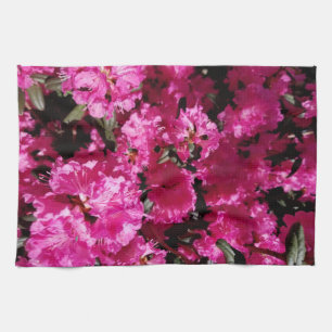 Roze bloemen theedoek