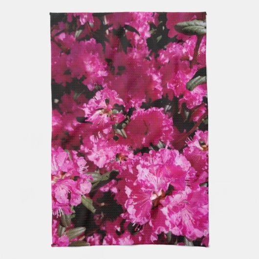 Roze bloemen theedoek (Verticaal)