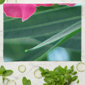 Roze bloemen theedoek (Gevouwen)