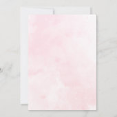 Roze Bloemen theefeest Baby is Brouwen baby shower Bedankkaart (Achterkant)