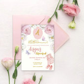 Roze Bloemen Thema Aqiqa Aqiqah Uitnodiging