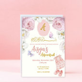 Roze Bloemen Thema Aqiqa Aqiqah Uitnodiging