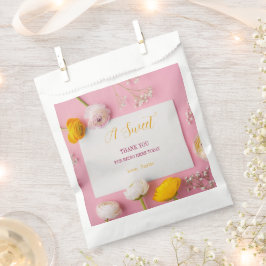 Roze Bloemen Thema Vrijgezellenfeest Bedankzakje