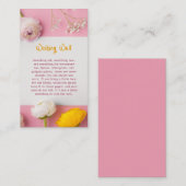 Roze Bloemen Thema Vrijgezellenfeest Informatiekaartje (Voorkant / Achterkant)