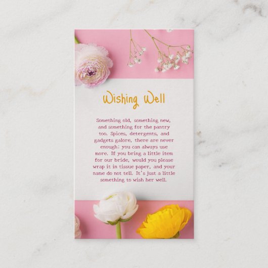 Roze Bloemen Thema Vrijgezellenfeest Informatiekaartje (Voorkant)