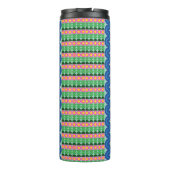 Roze bloemen - Thermische trommel Thermosbeker (Achterkant)