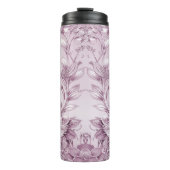 Roze Bloemen Thermische Tumbler Thermosbeker (Voorkant)