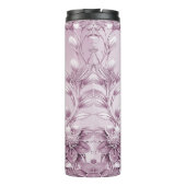 Roze Bloemen Thermische Tumbler Thermosbeker (Achterkant)
