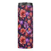 Roze Bloemen Thermosbeker (Achterkant)