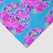 Roze Bloemen Tissue Paper Tissuepapier (Detail)