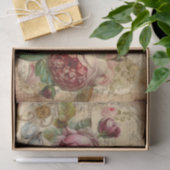  roze bloemen tissuepapier (Geschenk)