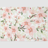 Roze bloemen tissuepapier (Voorkant)