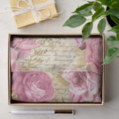 roze  bloemen tissuepapier (Geschenk)